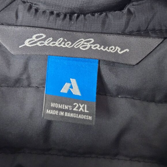 Eddie Bauer Women's Size 2XL StormDow 800 Goose Down Black Puffer Vest - Picture 8 of 11